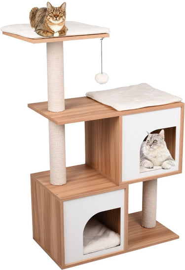 Flamingo Dana Brown/White Cat Scratching Tree 74x35x107cm -